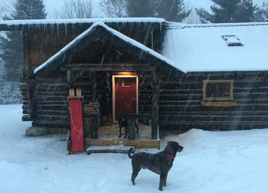 Cabana de troncos construida a mano con actualizaciones modernas Cabaña de troncos construida a mano con actualizaciones modernas-Cabañas que Admiten Mascotas en Adirondacks